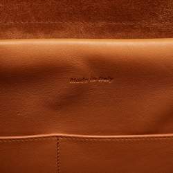 Pre Owned Celine Brown/Black Leather Small Belt Top Handle Bag