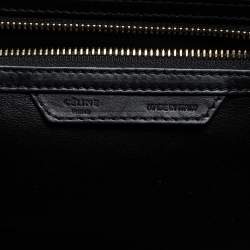 Pre Owned Celine Tri Color Leather Mini Luggage Tote