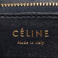 Pre Owned Celine Navy Blue Python Medium Classic Box Shoulder Bag