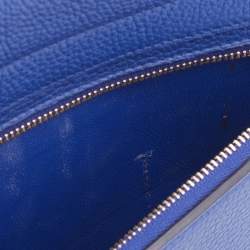 حقيبة سيلين ترابيز جلد وسويدي أزرق صغيرة