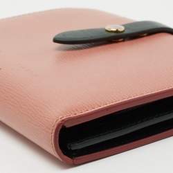 Pre Owned Celine Pink/Green Large Multifunction Strap Wallet
