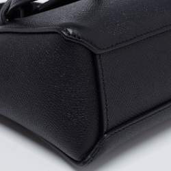 Pre Owned Celine Black Leather Nano Belt Top Handle Bag