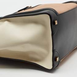 Pre Owned Celine Multicolor Nubuck Leather Mini Luggage Tote