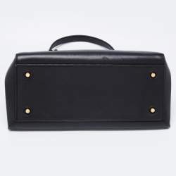 Pre Owned Celine Black Leather Large Edge Top Handle Bag