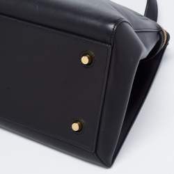 Pre Owned Celine Black Leather Large Edge Top Handle Bag