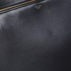 Pre Owned Celine Black Leather Large Edge Top Handle Bag