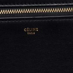 Pre Owned Celine Black Leather Large Edge Top Handle Bag