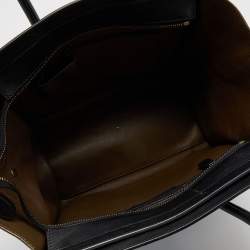 Pre Owned Celine Tricolor Leather and Nubuck Leather Mini Luggage Tote