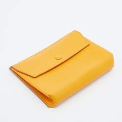 Pre Owned Celine Yellow Leather Small Tie Tote