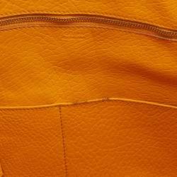 Pre Owned Celine Yellow Leather Small Tie Tote