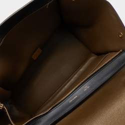 Pre Owned Celine Tricolor Leather And Suede Medium Trapeze Top Handle Bag