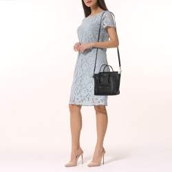 Pre Owned Celine Black Leather Nano Luggage Tote