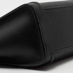 Pre Owned Celine Black Leather Nano Luggage Tote