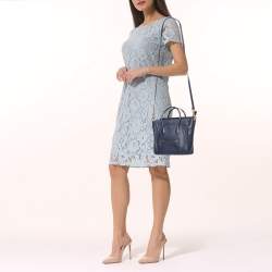 مملوكة مسبقًا Celine Blue Leather Micro Luggage Tote