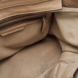 Pre Owned Celine Beige Leather Mini Luggage Tote