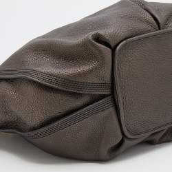 Celine Dark Taupe Pebbled Leather Hobo