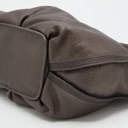 Celine Dark Taupe Pebbled Leather Hobo