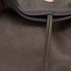 Celine Dark Taupe Pebbled Leather Hobo