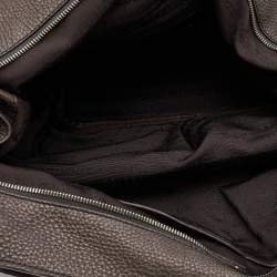 Celine Dark Taupe Pebbled Leather Hobo