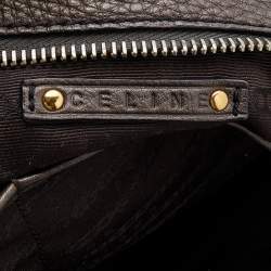 Celine Dark Taupe Pebbled Leather Hobo