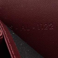 Celine Burgundy Leather Flap Continental Wallet
