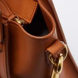 Pre Owned Celine Tan Leather Nano Luggage Tote