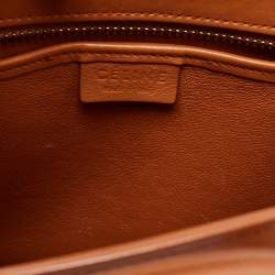 Pre Owned Celine Tan Leather Nano Luggage Tote