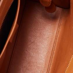 Pre Owned Celine Tan Leather Nano Luggage Tote