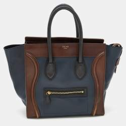  مملوكة مسبقًا Celine Tri-Color Leather Mini Luggage Tote
