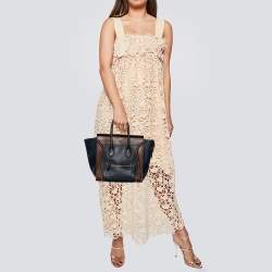 مملوكة مسبقًا Celine Tri-Color Leather Mini Luggage Tote