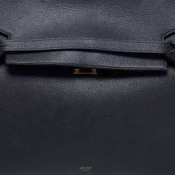 Pre Owned Celine Black Leather Small Belt Top Handle Bag