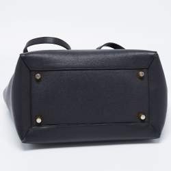 Pre Owned Celine Black Leather Small Belt Top Handle Bag