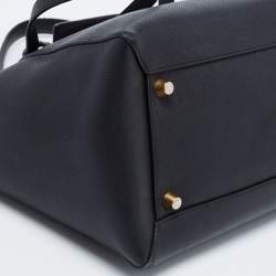 Pre Owned Celine Black Leather Small Belt Top Handle Bag