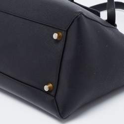 Pre Owned Celine Black Leather Small Belt Top Handle Bag