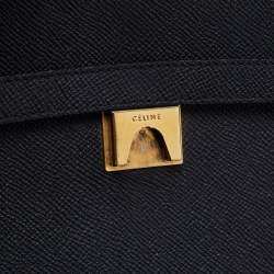 Pre Owned Celine Black Leather Small Belt Top Handle Bag