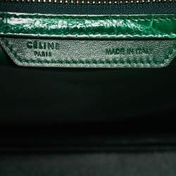 Celine Green Crocodile Mini Luggage Tote