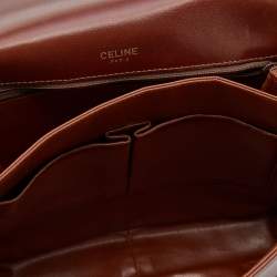 Pre Owned Celine Brown Leather Vintage Shoulder Bag