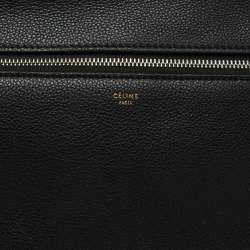 Pre Owned Celine Black Leather Large Edge Top Handle Bag