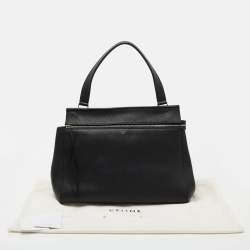 Pre Owned Celine Black Leather Large Edge Top Handle Bag