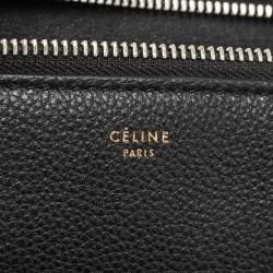 Pre Owned Celine Black Leather Large Edge Top Handle Bag