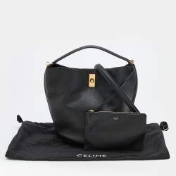 Pre Owned Celine Black Leather 16 Bucket Bag 