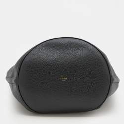Pre Owned Celine Black Leather 16 Bucket Bag 