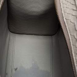 Pre Owned Celine Grey Python Nano Luggage Tote