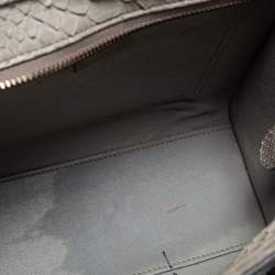 Pre Owned Celine Grey Python Nano Luggage Tote