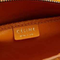 مملوكة مسبقًا Celine Mustard Yellow Python Nano Luggage Tote