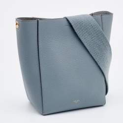 Celine Grey Leather Small Sangle Bucket Bag