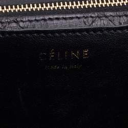Pre Owned Celine Black Python and Leather Medium Classic Box Shoulder Bag