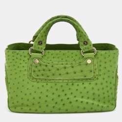 Pre Owned Celine Green Ostrich Leather Boogie Tote