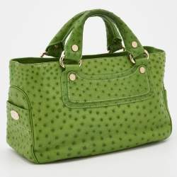 Pre Owned Celine Green Ostrich Leather Boogie Tote