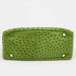 Pre Owned Celine Green Ostrich Leather Boogie Tote